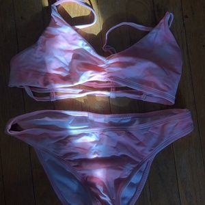 NWWOT PacSun Kirra Pink & White Bikini Set